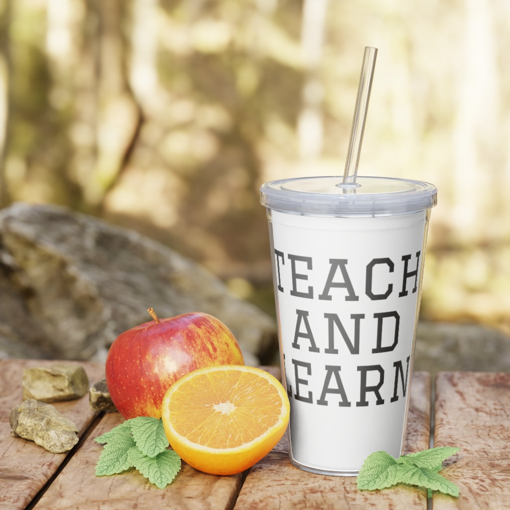 TEACH AND L(EARN) Tumbler with Straw - EDU HUSTLE