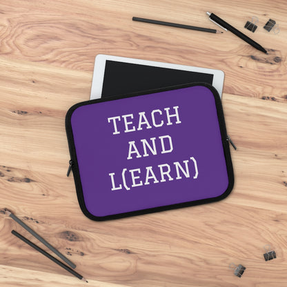 TEACH AND L(EARN) Laptop Sleeve (Purple) - EDU HUSTLE