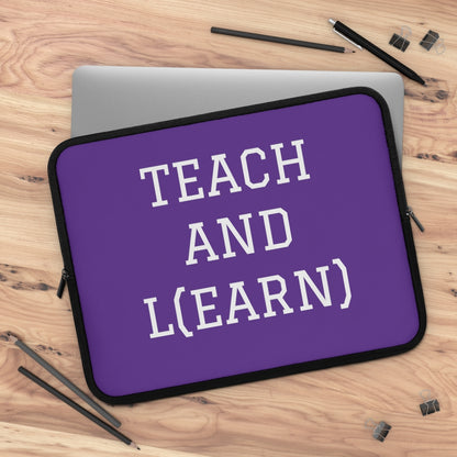 TEACH AND L(EARN) Laptop Sleeve (Purple) - EDU HUSTLE