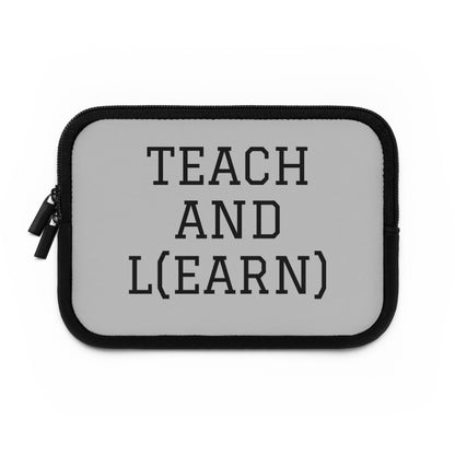 TEACH AND L(EARN) Laptop Sleeve (Grey) - EDU HUSTLE