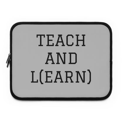 TEACH AND L(EARN) Laptop Sleeve (Grey) - EDU HUSTLE